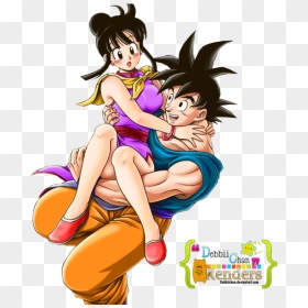 Goku X Chichi Milk Render By Debbiichan-d6g2gcx - Dragon Ball Chichi Fan Art, HD Png Download - chichi png