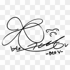 Taehyung Signature Png, Transparent Png - kim taehyung png
