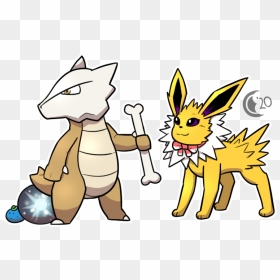 Marowak And Jolteon - Cartoon, HD Png Download - marowak png