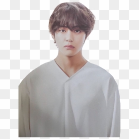 V Taehyung Bts Kpop Handsome Confused Sad White Hair - Kim Taehyung In White Png, Transparent Png - kim taehyung png