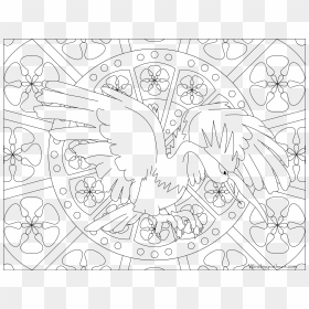 Fearow Pokemon - Pokemon Mandala Coloring Pages, HD Png Download - spearow png