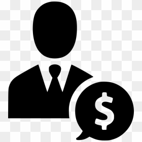 Businessman Dollar Earnings Salesman Usd - Advisory Icon Png, Transparent Png - salesman png