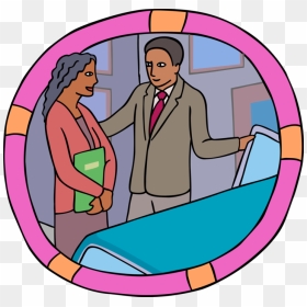 Vector Illustration Of Automobile Salesman Talking, HD Png Download - salesman png