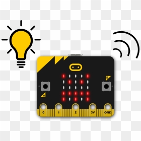 Bit Showing Angry Face With Radio Waves Coming Out - Mikro Bit, HD Png Download - radio wave png