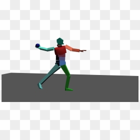 3d Render Of Camera Pan Around Character Throwing Ball - Cartoon, HD Png Download - throwing png