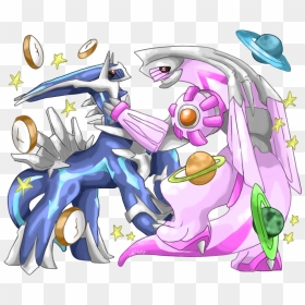 Dialga Versus Palkia - Baby Dialga Palkia Giratina, HD Png Download - palkia png