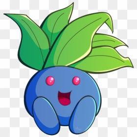 Blue Pokemon With Green Leaves, HD Png Download - oddish png