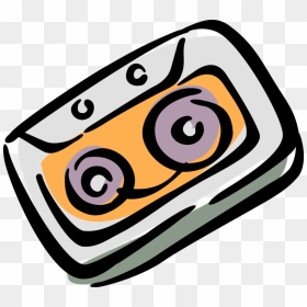 Vector Illustration Of Cassette Tape Audio Cassette - Cassette Tape, HD Png Download - tape vector png