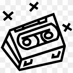 Vector Illustration Of Audio Entertainment Analog Cassette - Cross, HD Png Download - tape vector png