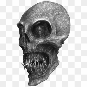 Fantasy Skull Drawing, HD Png Download - demon skull png