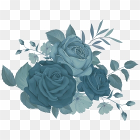 Vinilo Decorativo De Ramo De Flores Azules - Floribunda, HD Png Download - flores azules png