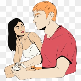 Sitting, HD Png Download - unhappy png