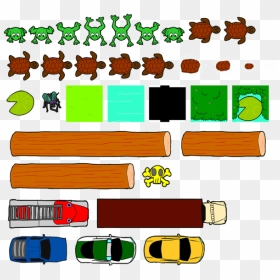 Frogger Arcade Graphic - Frogger Frog Sprite Sheet, HD Png Download - frogger png