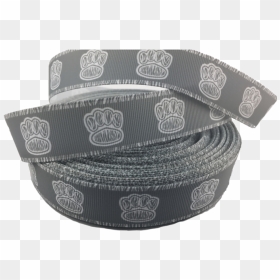 Ribbons [tag] Grey Paw Print Grosgrain Ribbons 1″ Solid - Belt, HD Png Download - paisley border png
