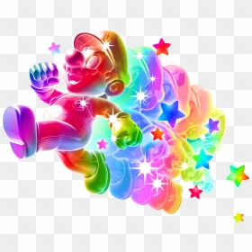 Super Mario Rainbow Star , Png Download - Super Mario Rainbow Mario, Transparent Png - rainbow star png