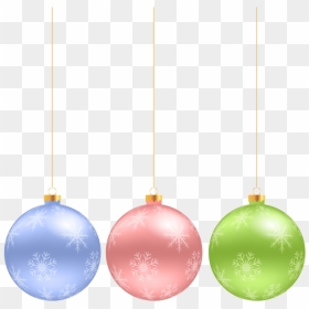 Christmas Hanging Ornaments Clip Art Image - Hanging Christmas Ornaments Clip Art Free, HD Png Download - christmas bulbs png