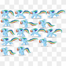 My Little Pony Running, HD Png Download - rainbow dash cutie mark png