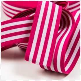 Soft Touch Elastic Fuchsia White Stripes - Strap, HD Png Download - red and white stripes png
