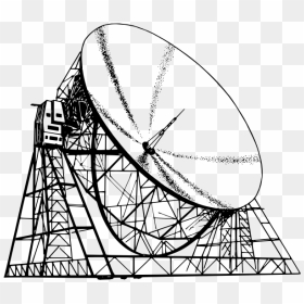 Radio Telescope - Radio Telescope Drawing Diagram, HD Png Download - radio antenna png