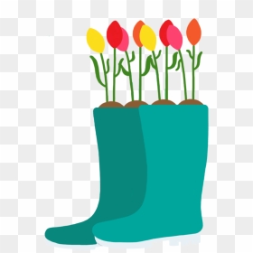 Potted Plants Garden Welly - Clipart Old Wellington Boots, HD Png Download - garden plants png