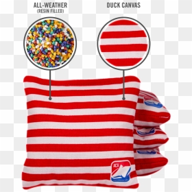 Corn Filled Cornhole Bags, HD Png Download - red and white stripes png