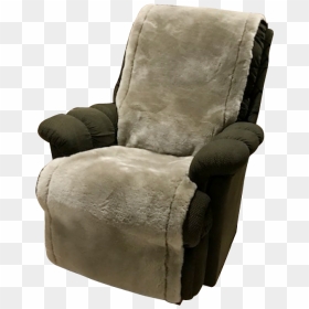Sheepskin Recliner Chair Cover, HD Png Download - recliner png