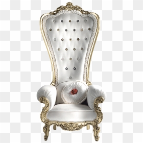 Transparent Throne Chair Png, Png Download - white chair png