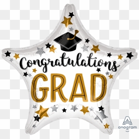 Congratulations Grad Star Foil Balloons - Congrats Star Foil Balloon, HD Png Download - congrats grad png