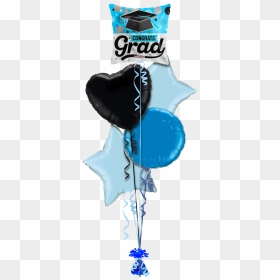 Congrats Grad Cap Blue Graduation Balloon - Graduation Balloon In A Box, HD Png Download - congrats grad png