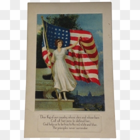High Resolution Vintage Patriotic Cards, HD Png Download - vintage american flag png