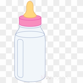 Baby Bottle Clipart Pastel - Pink Baby Bottle Clipart, HD Png Download - baby bottle clipart png