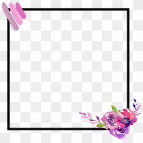 Ftestickers Watercolor Frame Flowers , Png Download - Watercolor Painting, Transparent Png - watercolor frame png
