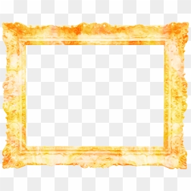Golden Watercolor Rendering Flower Border Decoration - Picture Frame, HD Png Download - watercolor frame png