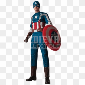 Adult Deluxe Retro Captain America Costume - First Avenger Captain America Outfit, HD Png Download - captain america winter soldier png