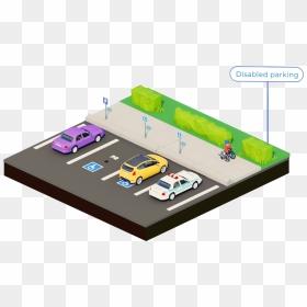 Disabled Parking - Graphic Design, HD Png Download - parked car png