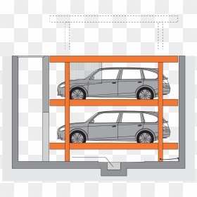Underground Car Stacker System, HD Png Download - parked car png