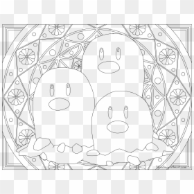 Mandalas Pokemon Para Colorear, HD Png Download - dugtrio png