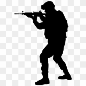 Soldier Silhouette Png, Transparent Png - policia png