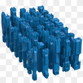 Low Poly Sci Fi Skyscrapers, HD Png Download - scifi png