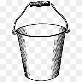 Bucket Clipart Black And White Png, Transparent Png - water bucket png