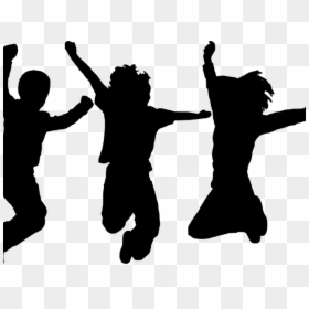 Excited Kids Silhouette, HD Png Download - kid silhouette png