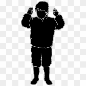 Small Child Black And White, HD Png Download - kid silhouette png