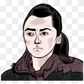 Arya And Night King Drawing, HD Png Download - house stark png