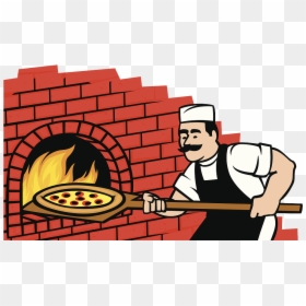 Brick Oven Pizza Clipart, HD Png Download - cartoon pizza png