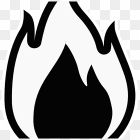 Flame Black And White, HD Png Download - black flames png