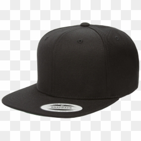 Flat Brim Black Baseball Cap, HD Png Download - blank hat png