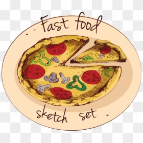 Fast Food, HD Png Download - cartoon pizza png