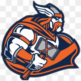 Valhalla High School Logo, HD Png Download - vikings helmet png