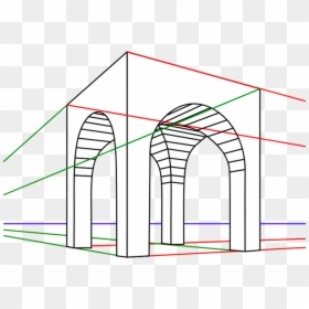 Two Point Perspective Drawing, HD Png Download - lineas abstractas png