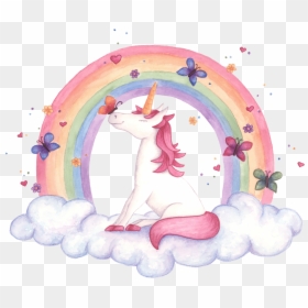 Watercolour Painting Unicorn, HD Png Download - kite clipart png